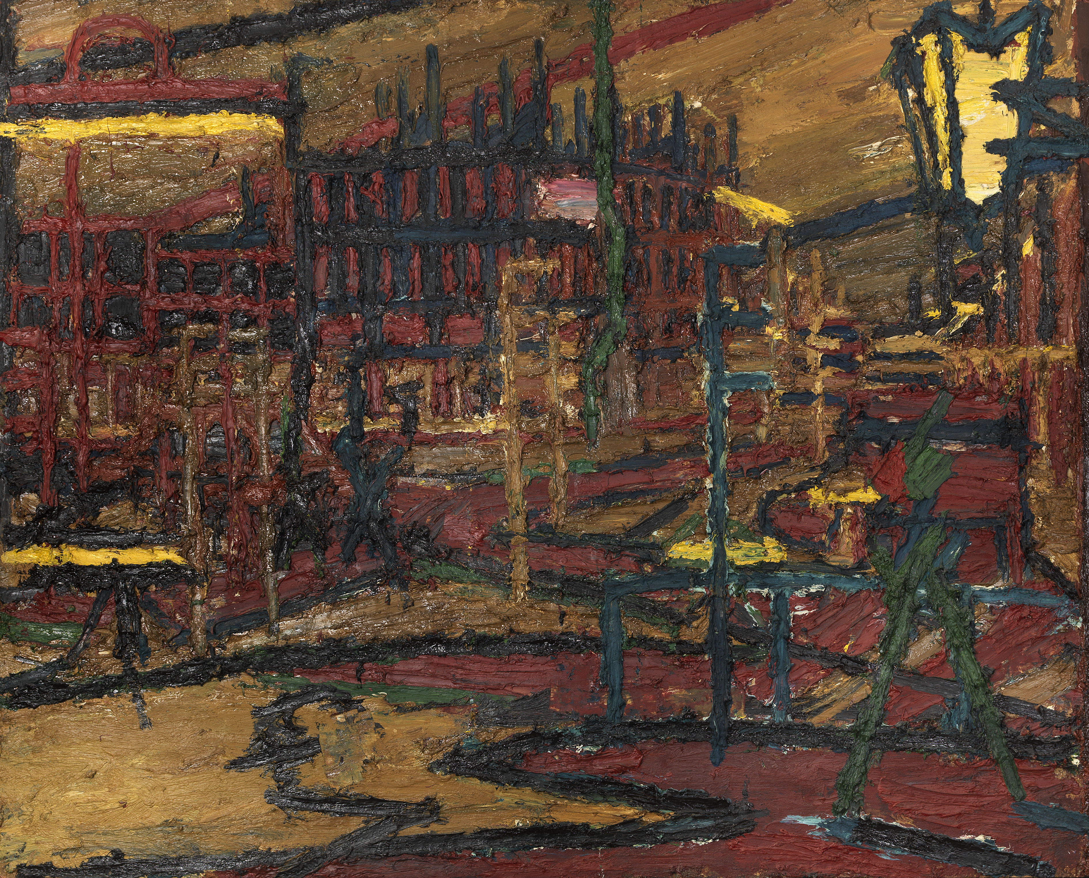 Mornington Crescent with the Statue of Sickert’s father in law, Cobden